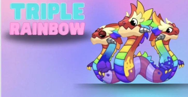 Triple Rainbow Dragon in DragonVale