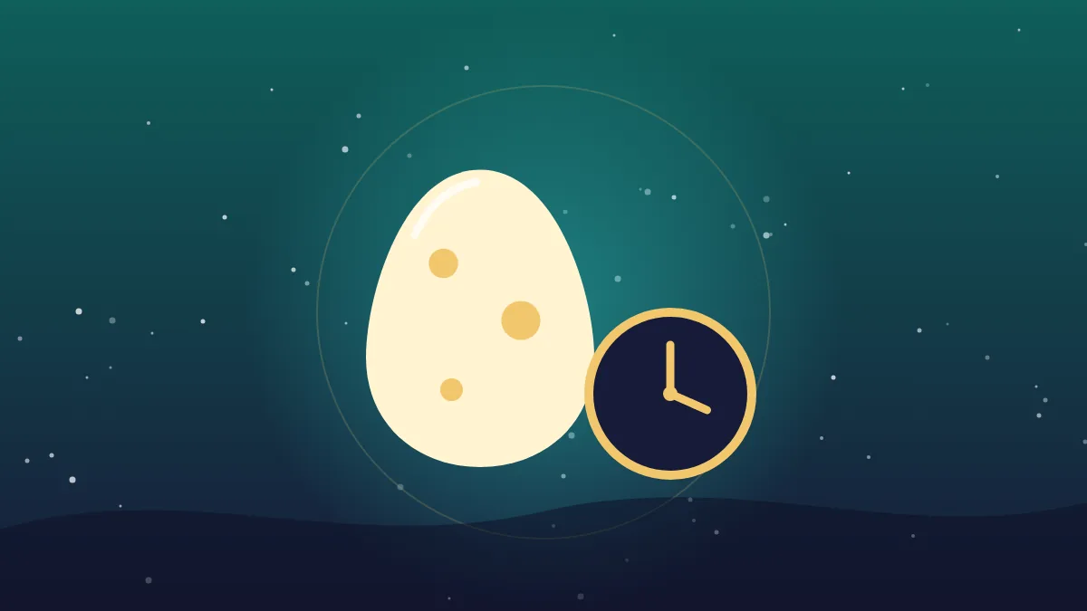 Illustration: a dragon egg and a clock