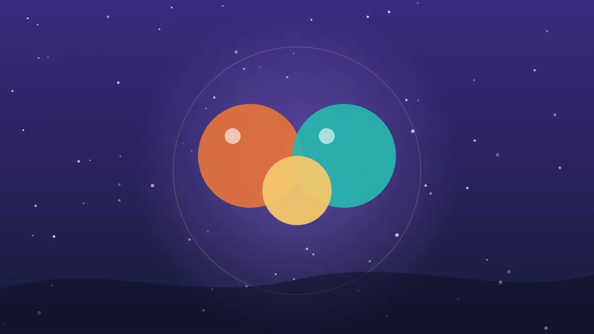 Illustration: two element orbs combining