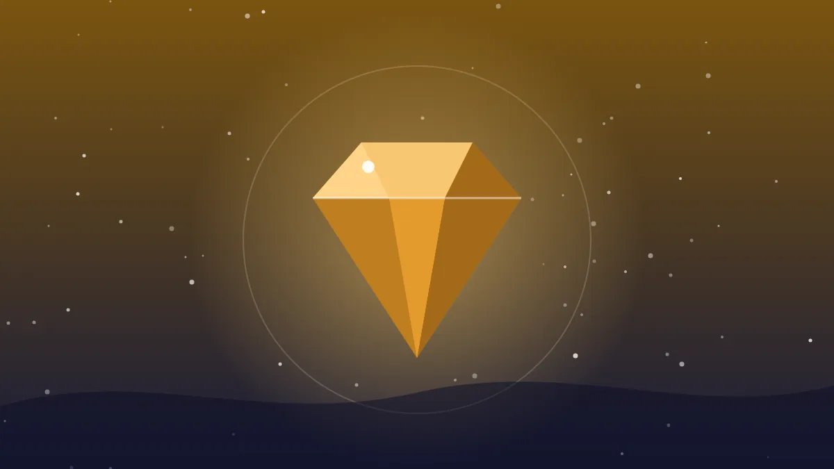 Illustration: a warm amber gemstone