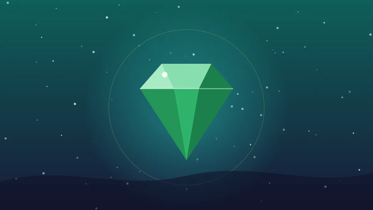 Illustration: a green emerald gemstone
